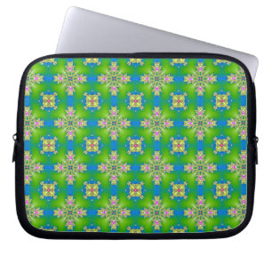 Artdeco Flowers in Retro Style Laptop Sleeve