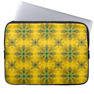 Artdeco Flowers in Retro Style Laptop Sleeve