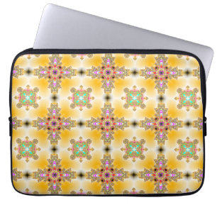 Artdeco Flowers in Retro Style Laptop Sleeve