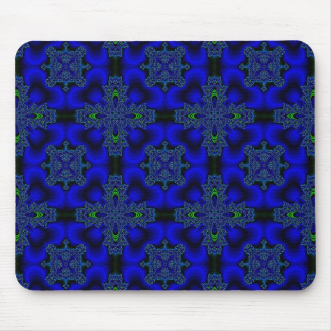 Artdeco Flowers in Retro Style Mouse Mat (Front)