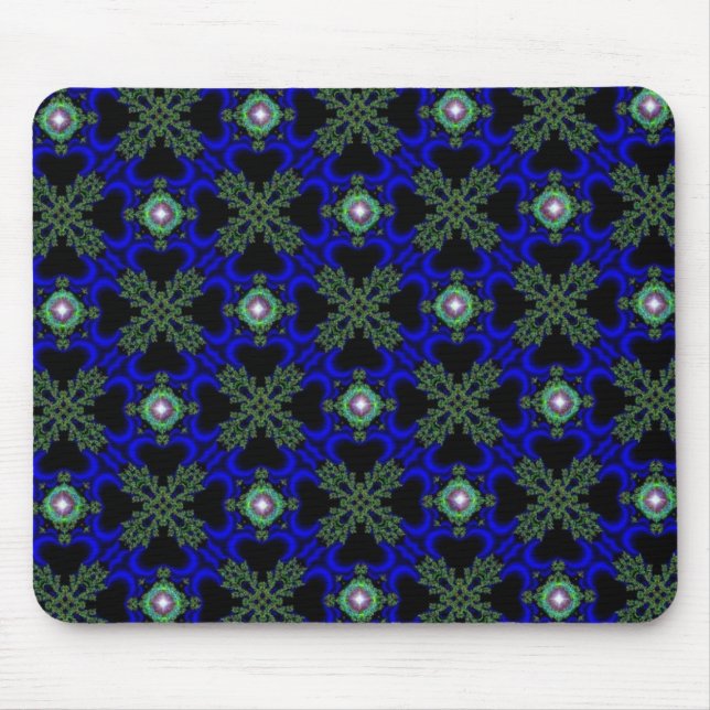 Artdeco Flowers in Retro Style Mouse Mat (Front)