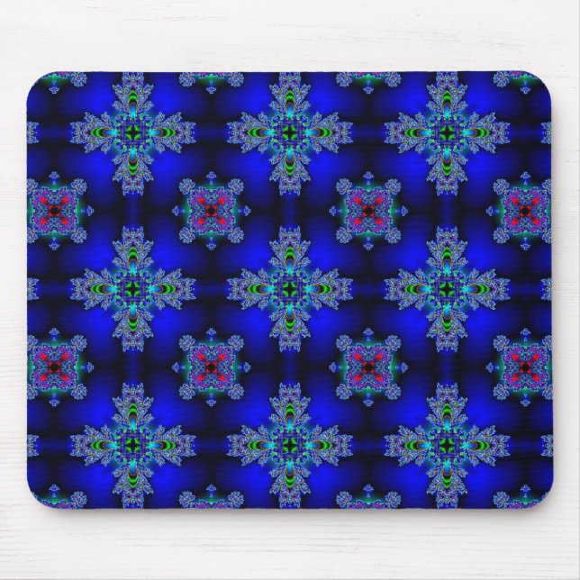 Artdeco Flowers in Retro Style Mouse Mat (Front)