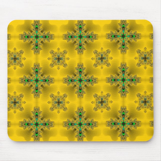 Artdeco Flowers in Retro Style Mouse Mat (Front)