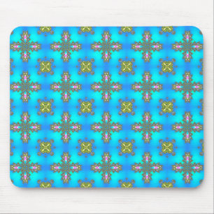 Artdeco Flowers in Retro Style Mouse Mat