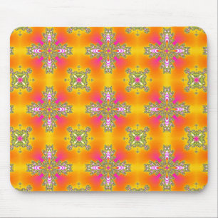 Artdeco Flowers in Retro Style Mouse Mat