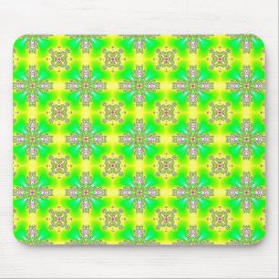 Artdeco Flowers in Retro Style Mouse Mat