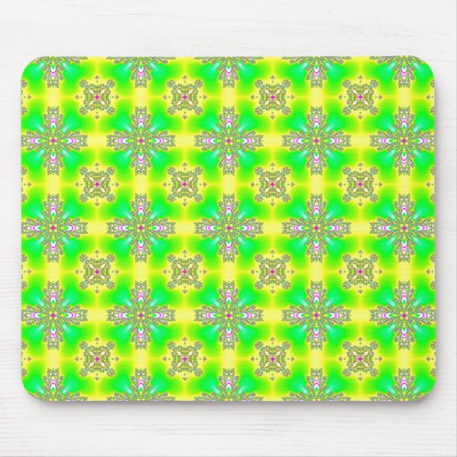 Artdeco Flowers in Retro Style Mouse Mat (Front)