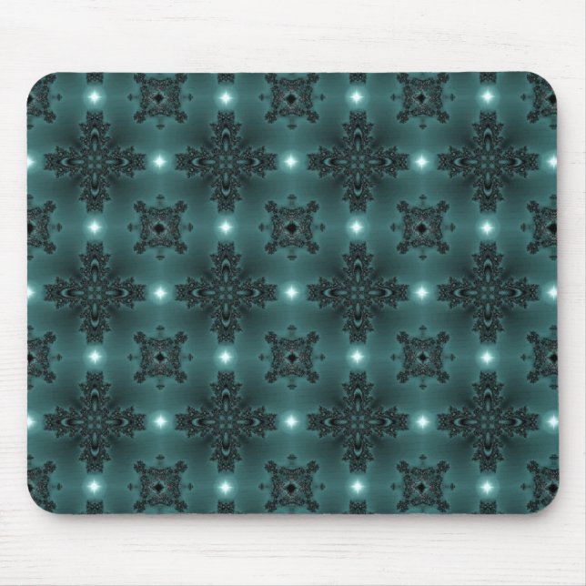 Artdeco Flowers in Retro Style Mouse Mat (Front)