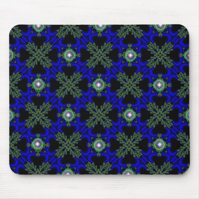 Artdeco Flowers in Retro Style Mouse Mat (Front)