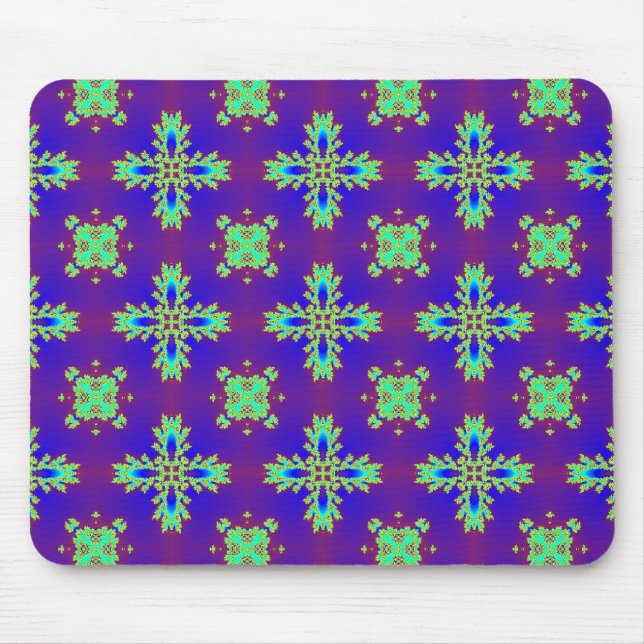 Artdeco Flowers in Retro Style Mouse Mat (Front)
