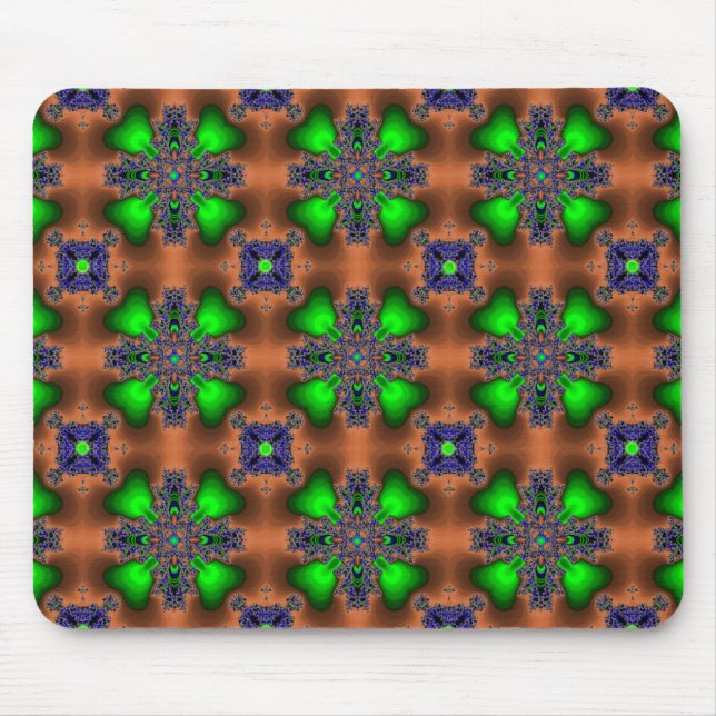 Artdeco Flowers in Retro Style Mouse Mat (Front)