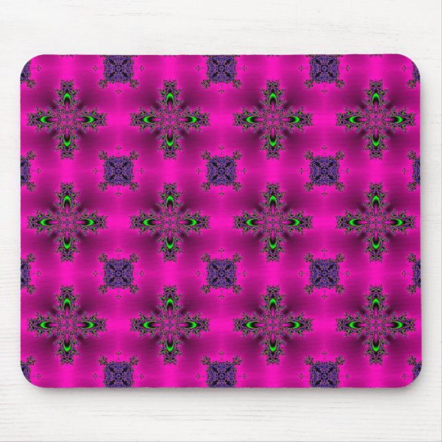 Artdeco Flowers in Retro Style Mouse Mat (Front)