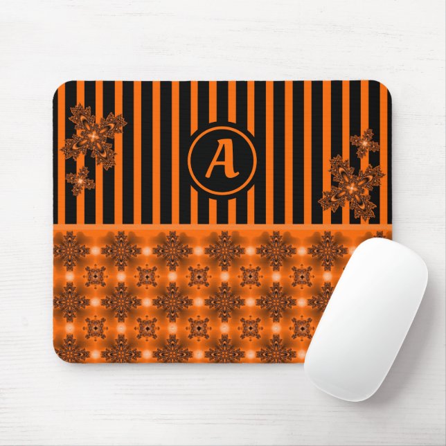 Artdeco Flowers in Retro Style Mouse Mat (With Mouse)