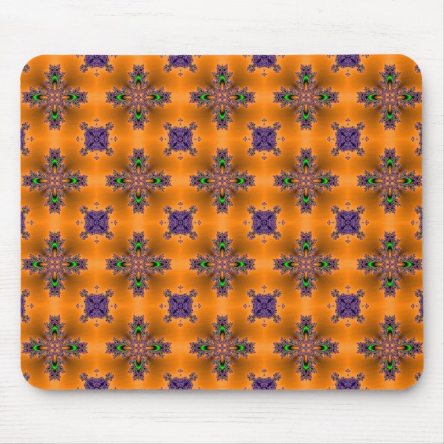 Artdeco Flowers in Retro Style Mouse Mat (Front)