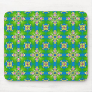Artdeco Flowers in Retro Style Mouse Mat