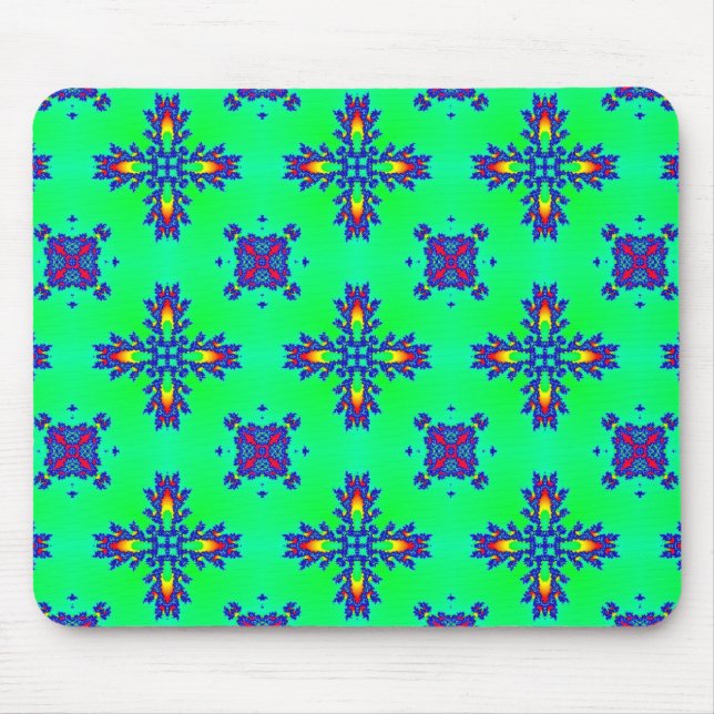 Artdeco Flowers in Retro Style Mouse Mat (Front)