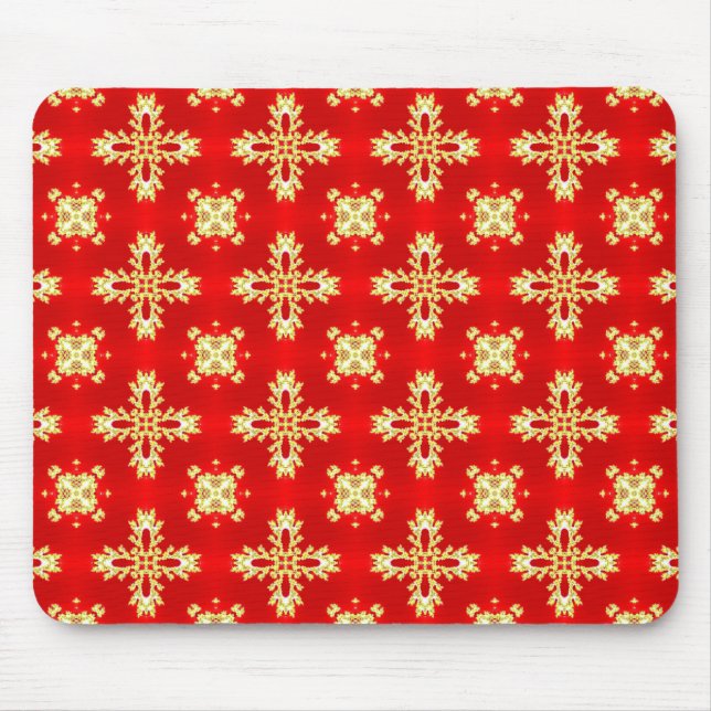 Artdeco Flowers in Retro Style Mouse Mat (Front)
