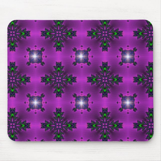 Artdeco Flowers in Retro Style Mouse Mat (Front)