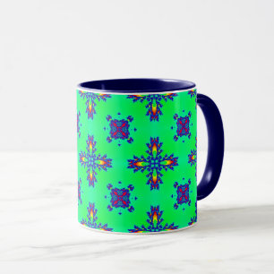 Artdeco Flowers in Retro Style Mug