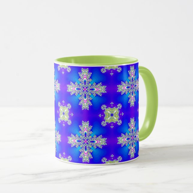 Artdeco Flowers in Retro Style Mug (Front Right)
