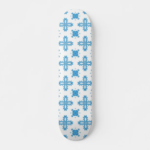 Artdeco Flowers in Retro Style Skateboard