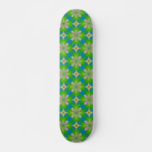 Artdeco Flowers in Retro Style Skateboard
