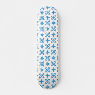 Artdeco Flowers in Retro Style Skateboard