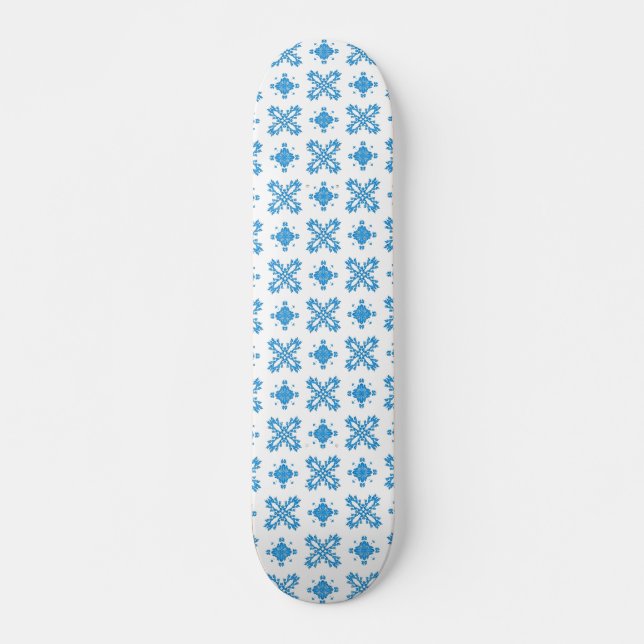 Artdeco Flowers in Retro Style Skateboard (Front)