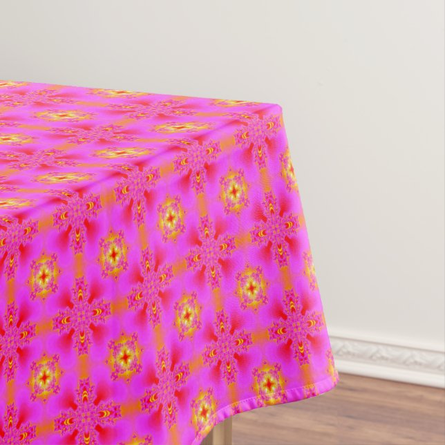 Artdeco Flowers in Retro Style Tablecloth (In Situ)