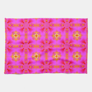 Artdeco Flowers in Retro Style Tea Towel