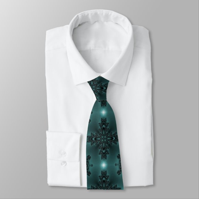 Artdeco Flowers in Retro Style Tie (Tied)