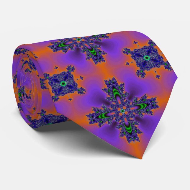 Artdeco Flowers in Retro Style Tie (Rolled)
