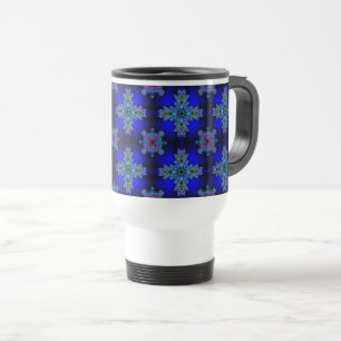 Artdeco Flowers in Retro Style Travel Mug