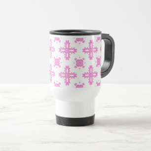 Artdeco Flowers in Retro Style Travel Mug