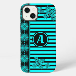 Artdeco Flowers in Retro Style with monogram iPhone 13 Case