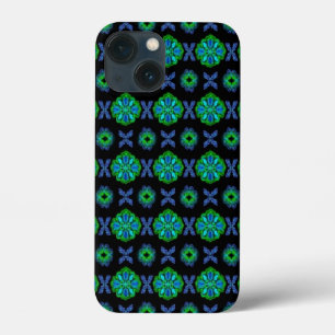 Artdeco Tulip Flowers in Retro Style iPhone 13 Mini Case