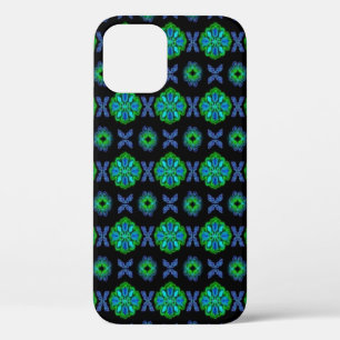 Artdeco Tulip Flowers in Retro Style iPhone 12 Case