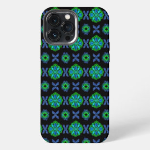 Artdeco Tulip Flowers in Retro Style iPhone 13 Pro Max Case