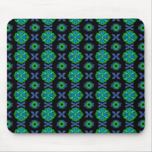 Artdeco Tulips in Retro Style Mouse Mat