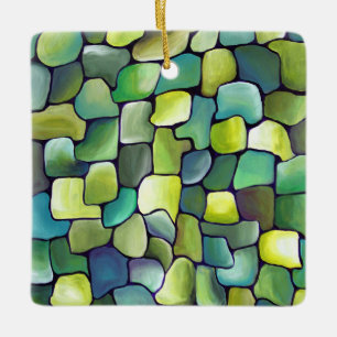 ArtDeco Watercolor Pattern Tile Modern Abstract Ceramic Ornament
