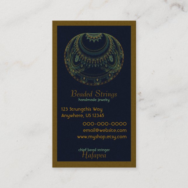 Artefact Abstract Art Business Card (Front)