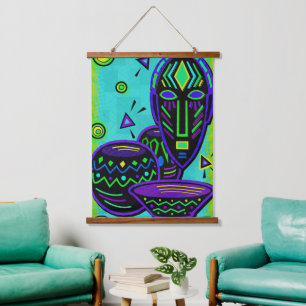 Artefact African Pop Art Hanging Tapestry