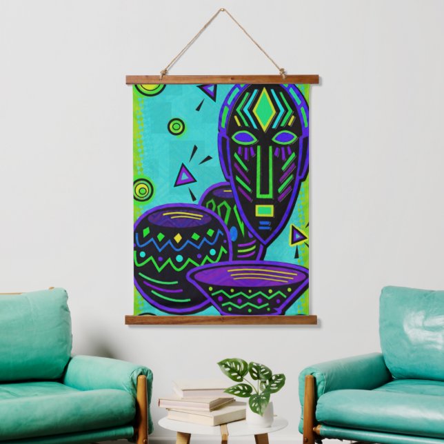 Artefact African Pop Art Hanging Tapestry (Living Room)