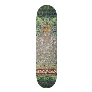 artefacts - green wiseman test deck skateboard