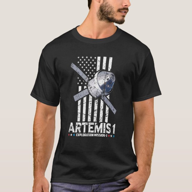 Artemis 1 Exploration Mission 1 Test Flight Moon O T-Shirt (Front)