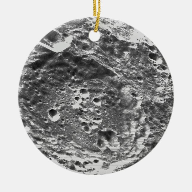 Artemis 1 Moon Mission Lunar Image Ceramic Tree Decoration (Front)