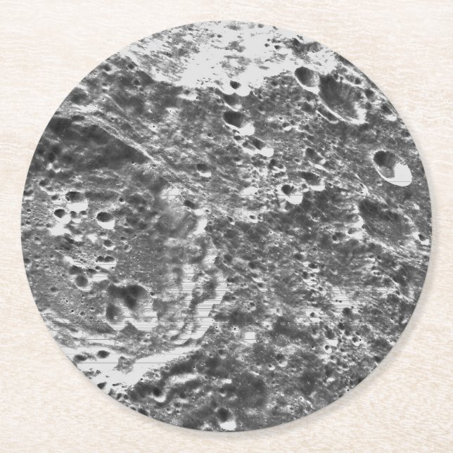 Artemis 1 Moon Mission Lunar Image Round Paper Coaster (Front)