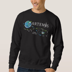 Artemis 1 Route Map SLS Rocket Launch Mission To T Sweatshirt