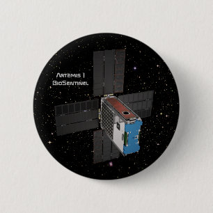 Artemis BioSentinel CubeSat 6 Cm Round Badge