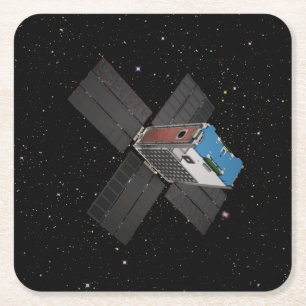 Artemis BioSentinel CubeSat Square Paper Coaster